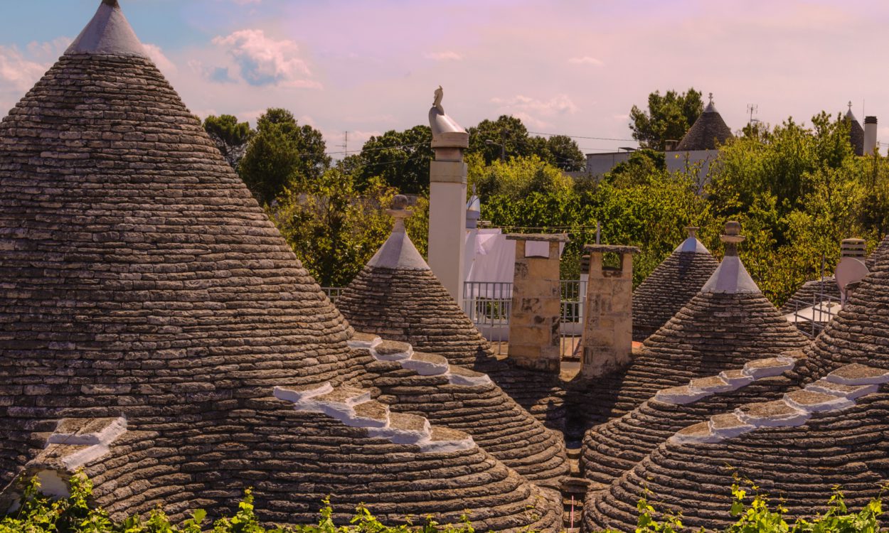 Alberobello is located in Val d'Itria few kilometers from the Adriatic sea