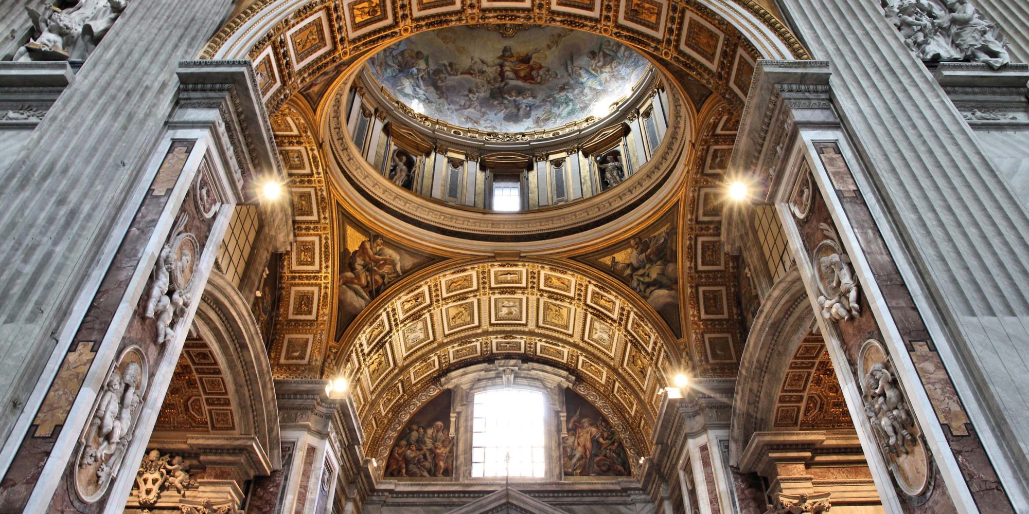 Saint Peter's Basilica is the largest church worldwide rich in artistic treasures among the most admired and loved in the world