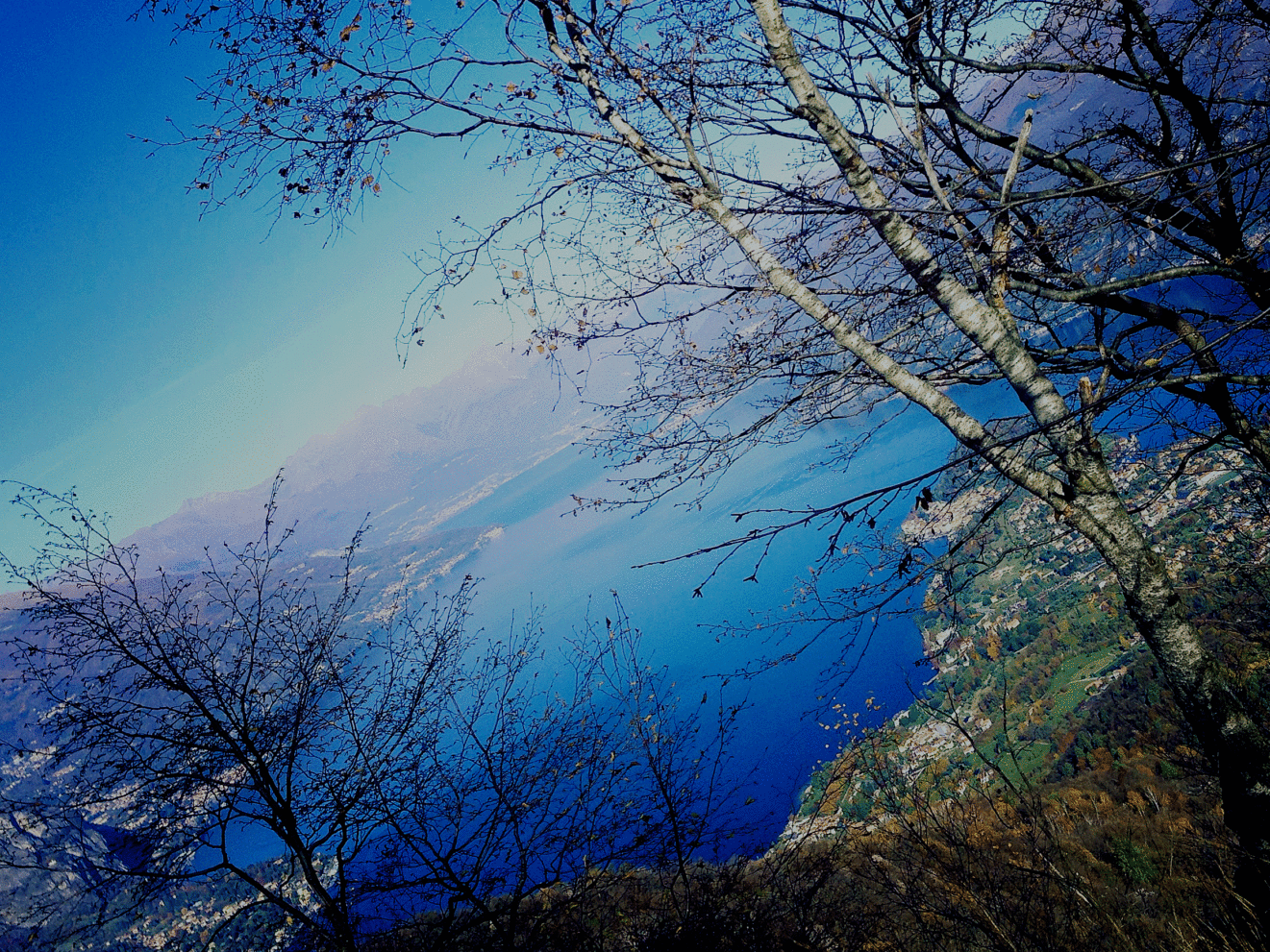 Lake Como is beautiful surrounded by the Alps.